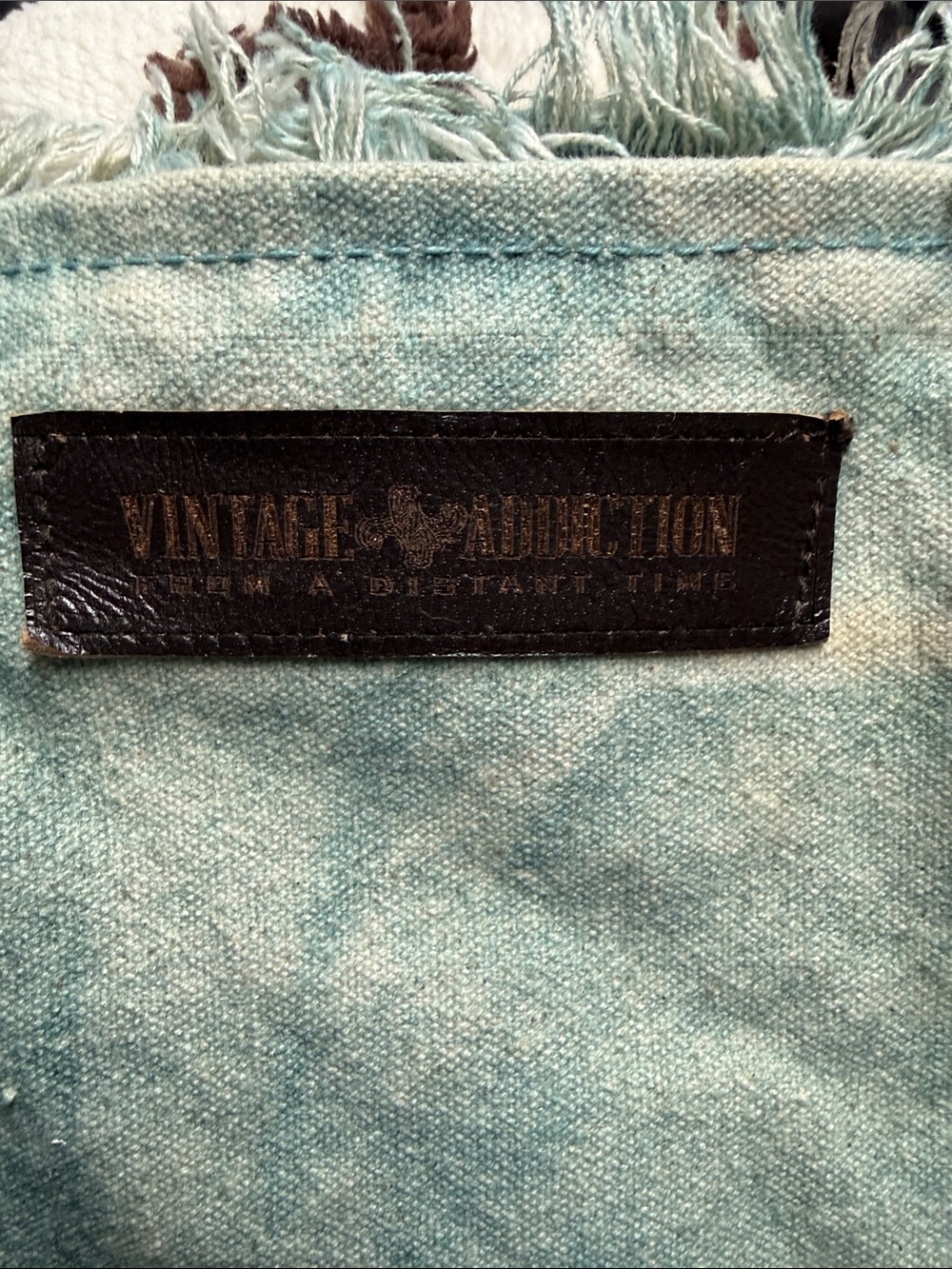 Myra Bag Green/Blue Canvas Weekender Bag - Picture 2 of 5